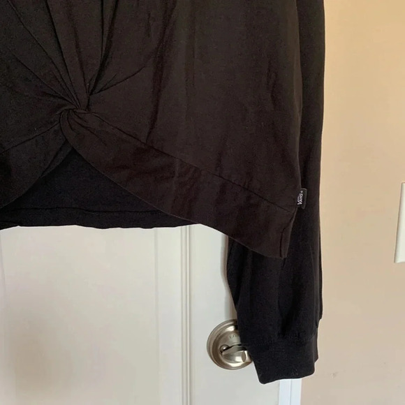 NWT Women’s  VANS black long sleeve top size XL with gathered front - Picture 4 of 8